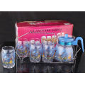 7PCS Glass Drink Set/Stainless Steel Stand (LFR1696)